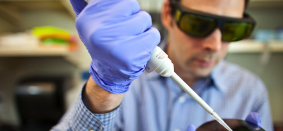 man working in lab